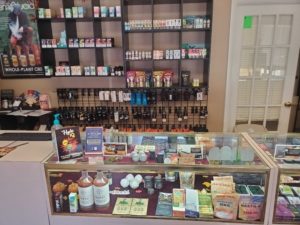 CBD/D8 selection at our Arden store in Asheville.